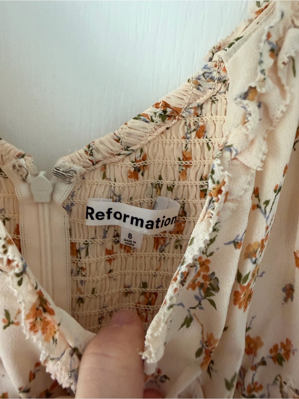 Reformation Maebry Ruffled Floral-Print Georgette Midi Dress - Picture 4 of 6